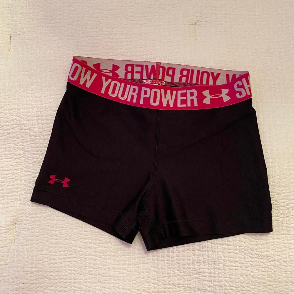 Under Armour Pink and Black Spandex (Size XS)
